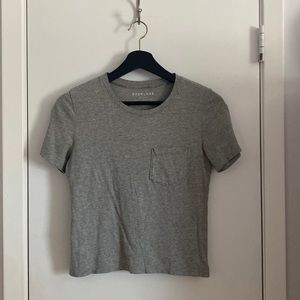 Everlane Pocket Box Cut Tee, Heather Grey - XS